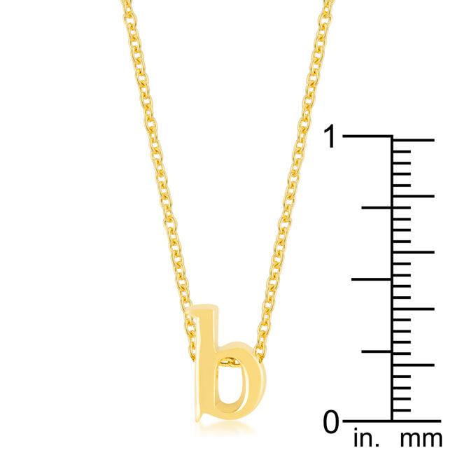 Gold-pl. Initial "b" Necklace