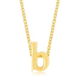 Gold-pl. Initial "b" Necklace