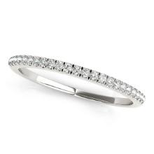 14k Wgold .12ct Diamond Pave Set Wedding Band