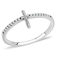 Stylish .24ct White Sapphire Bar Ring
