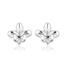 Sterling Silver Fluer De Lis Earrings