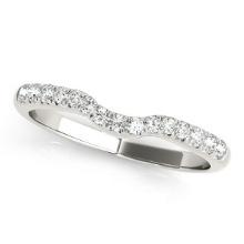 14k Wgold Round.18ct Diamond Pave Set Curved Band