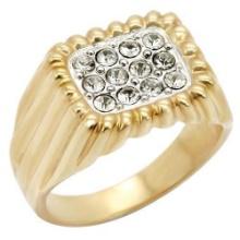 Gold Plated .36ct White Topaz Ring
