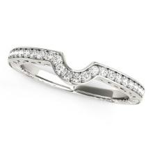 14k White Gold Round .12ct Diamond Wedding Band