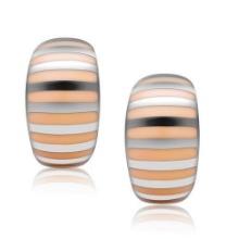 Retro High Polish Epoxy Peach Pattern Earrings