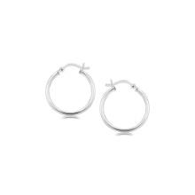 Sterling Silver Polished Thin Hoop Earrings