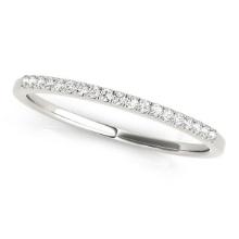 14k White Gold Round Thin .24ct Diamond Band