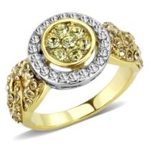 Sparkling 1.07ct Topaz Two-tone Cocktail Ring