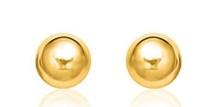 14k Gold Shinny Sphere Stud Earrings 6.0mm