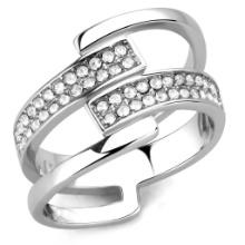 Glittering .48ct White Sapphire Openwork Ring