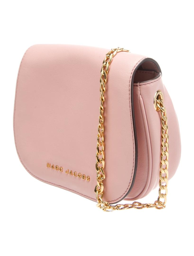 Marc Jacobs Pink Lthr Gold-tone Hdw Flap Shldr Bag