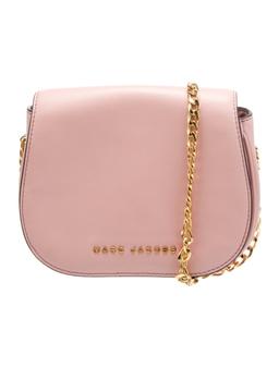 Marc Jacobs Pink Lthr Gold-tone Hdw Flap Shldr Bag