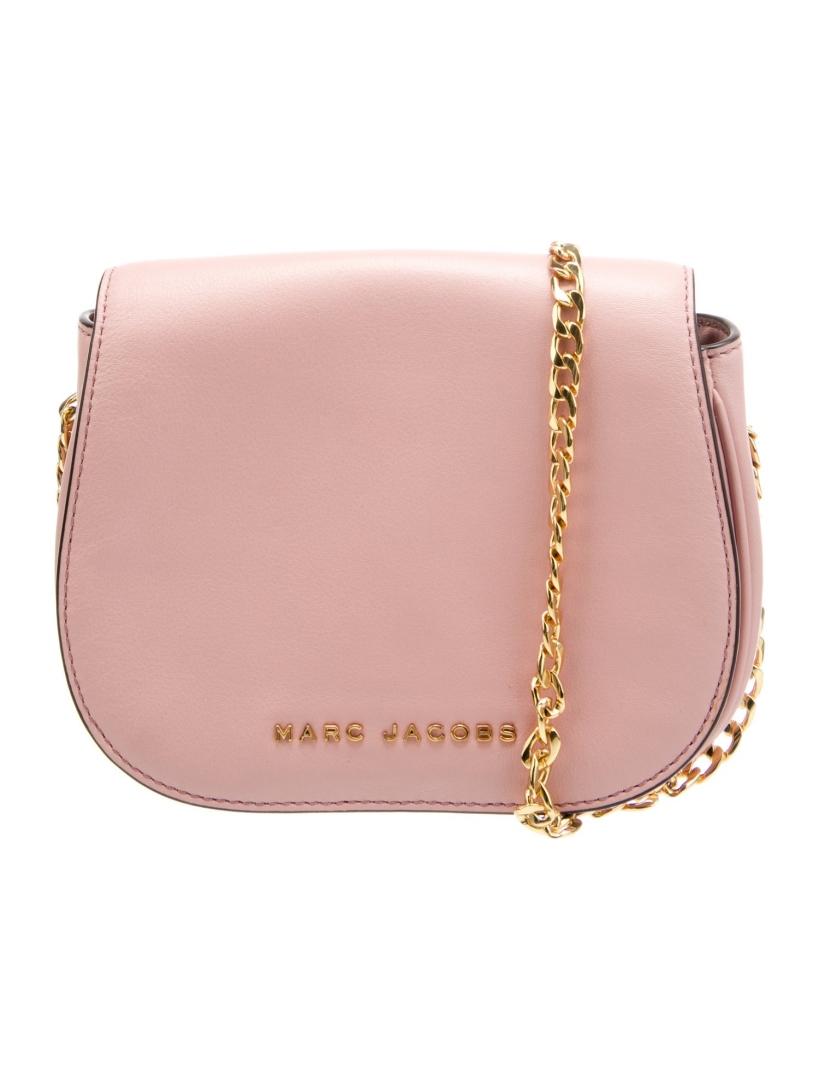 Marc Jacobs Pink Lthr Gold-tone Hdw Flap Shldr Bag