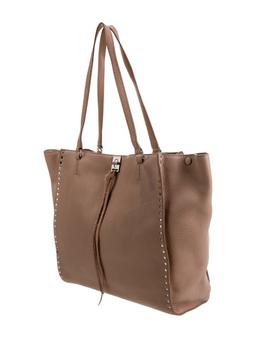 Rebecca Minkoff Pink Lthr Studded Dual-strap Tote