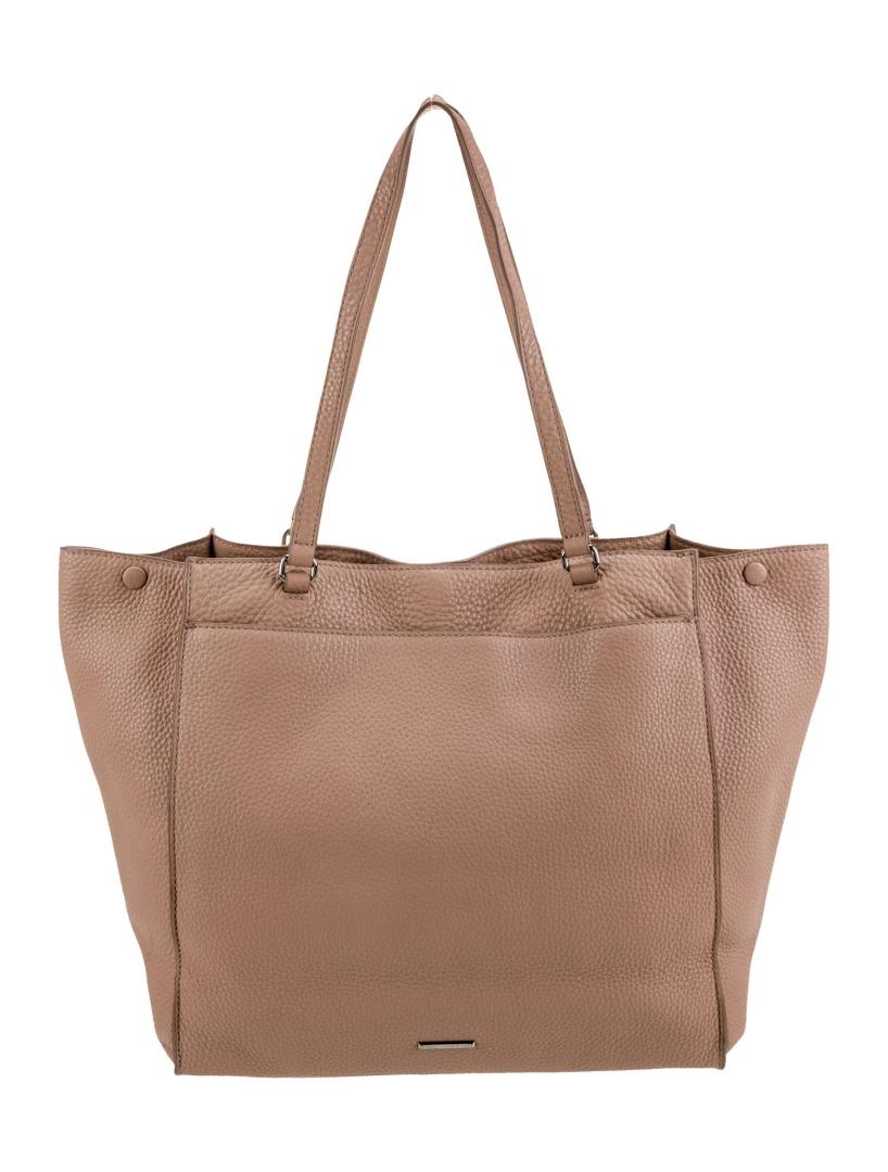 Rebecca Minkoff Pink Lthr Studded Dual-strap Tote