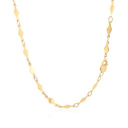 14k Gold Polished Diamond Motif Chain 3.0mm