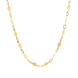 14k Gold Polished Diamond Motif Chain 3.0mm
