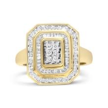 10k Gold 1.06ct Diamond Double Halo Cocktail Ring