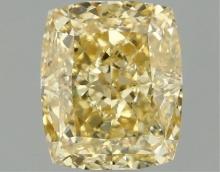Fancy Yellow Cushion Cut 1.53ct Vvs2 Lab Diamond