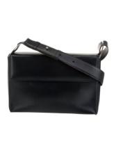 Salvatore Ferragamo Black Leather Snap Shldr Bag