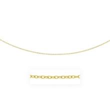 14k Gold Pendant Chain With Textured Links
