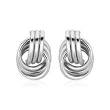 Sterling Silver Polished Love Knot Earrings