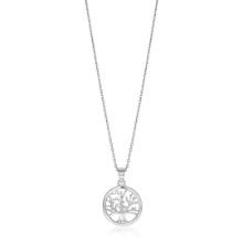 Sterling Silver Round Tree Of Life Necklace
