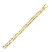 14k Two-tone Gold S Style Links Men's Bracelet