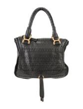 Chloe Blk Leather Gold-tone Hdw Shoulder Bag
