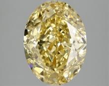 Fancy Yellow Oval Cut 4.07ct Vs1 Lab Diamond