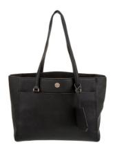 Tory Burch Saffiano Leather Open Top Bucket Bag