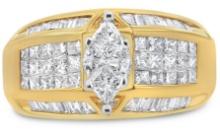 14k Two Tone Gold 1.73ct Diamond Composite Ring