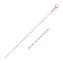 14k Rose Gold Round Cable Link Chain 1.1mm