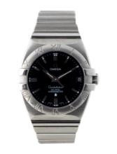 Omega Constellation Ss Black Dial Auto Men's 35mm