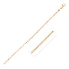 14k Rose Gold Fine Paperclip Chain 1.5mm