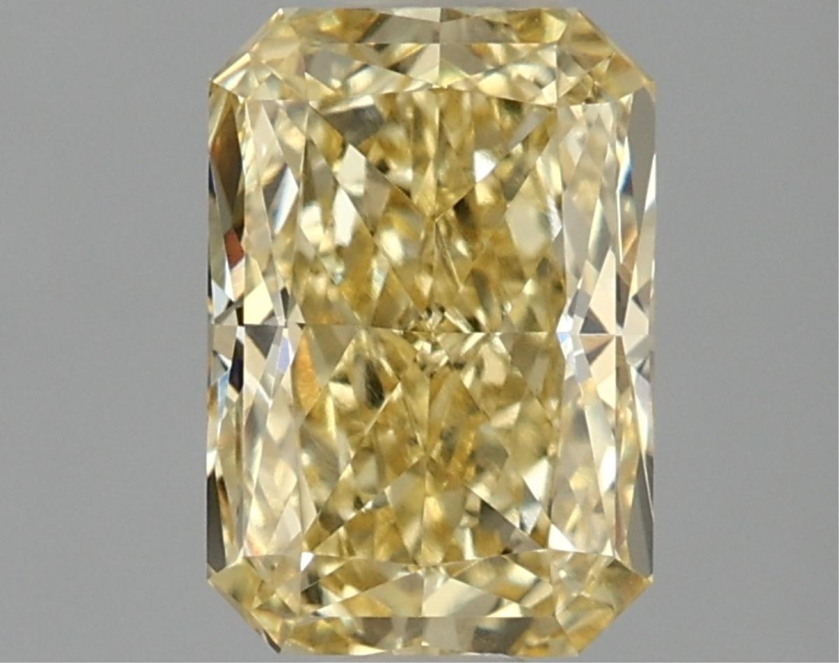Fancy Yellow Radiant Cut 1.76ct Vvs2 Lab Diamond
