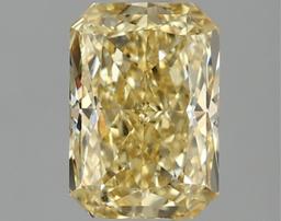 Fancy Yellow Radiant Cut 1.76ct Vvs2 Lab Diamond