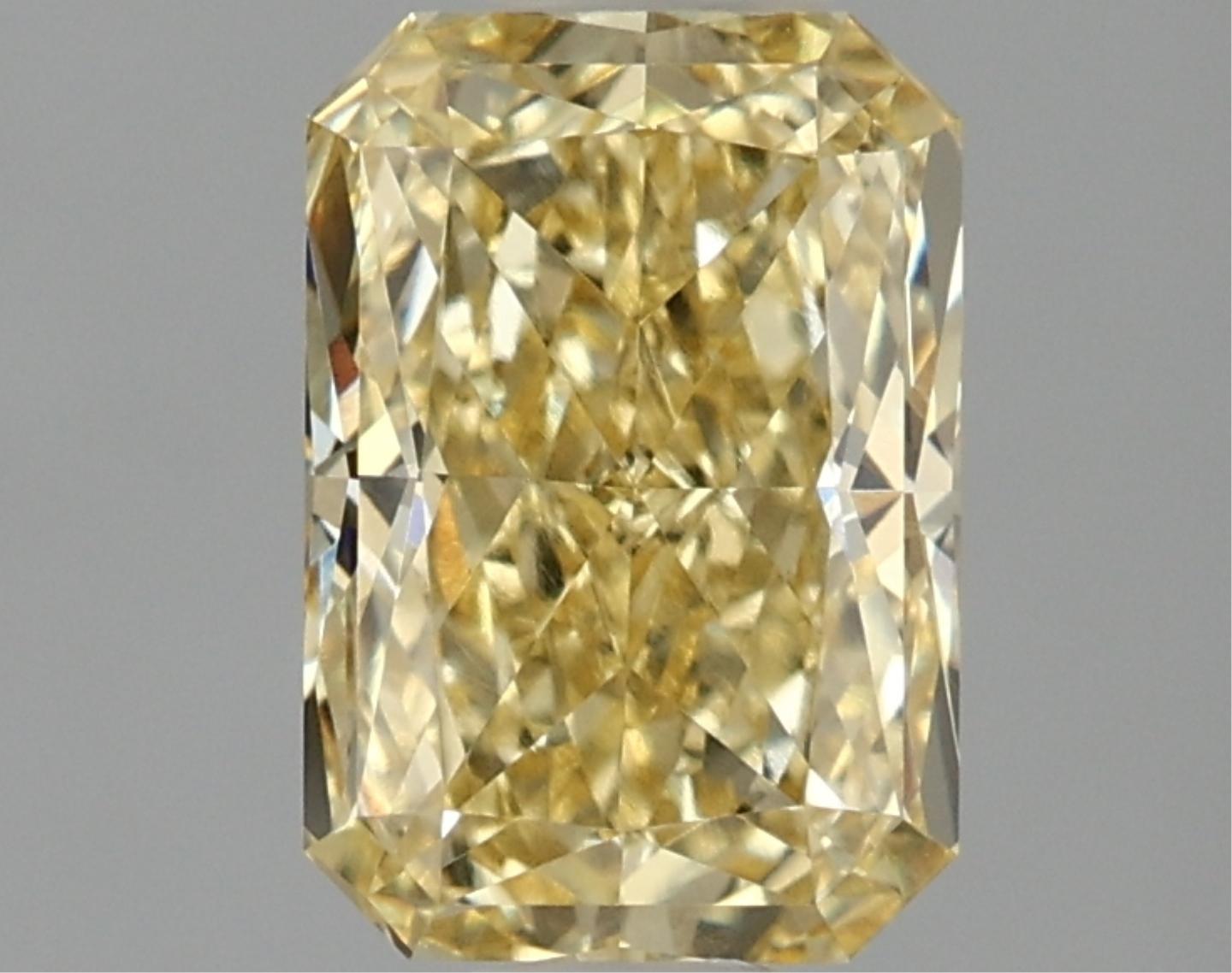 Fancy Yellow Radiant Cut 1.76ct Vvs2 Lab Diamond