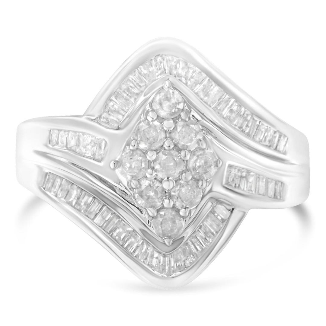 10k Gold 1.00ct Diamond Cluster Ring