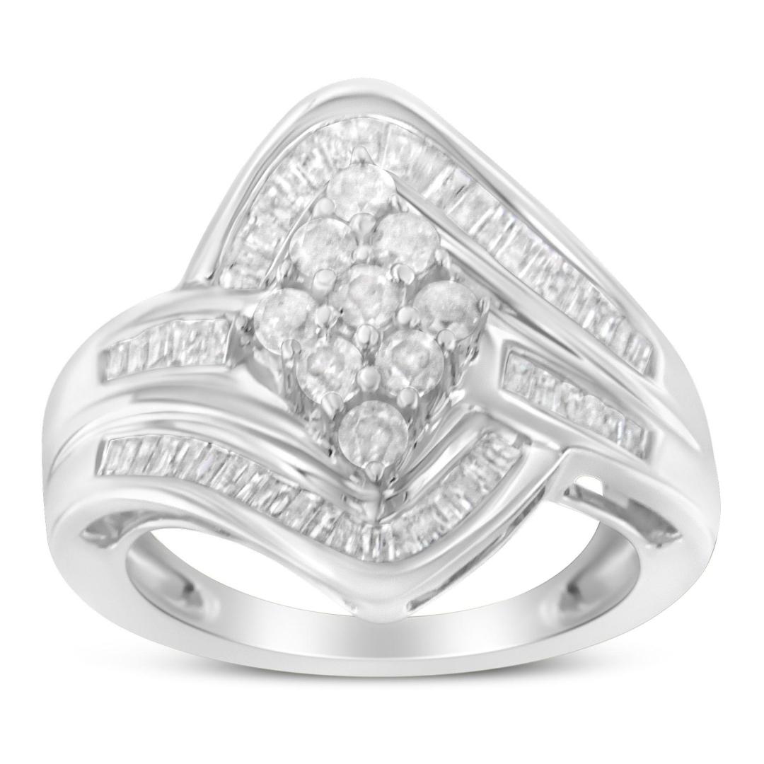 10k Gold 1.00ct Diamond Cluster Ring