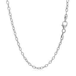 14k White Gold Textured Links Pendant Chain