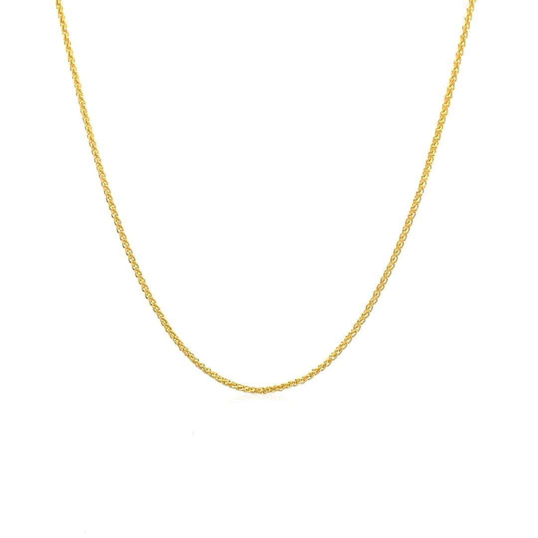 14k Gold Round Wheat Chain 1.0mm