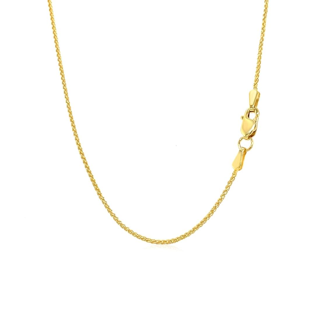 14k Gold Round Wheat Chain 1.0mm