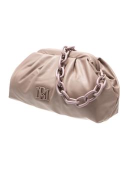 Badgley Mischka Neut Leather Chain-link Shldr Bag