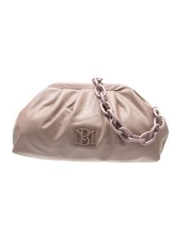 Badgley Mischka Neut Leather Chain-link Shldr Bag