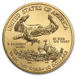 1/4 Oz American Gold Eagle Coin Bu (random Year)