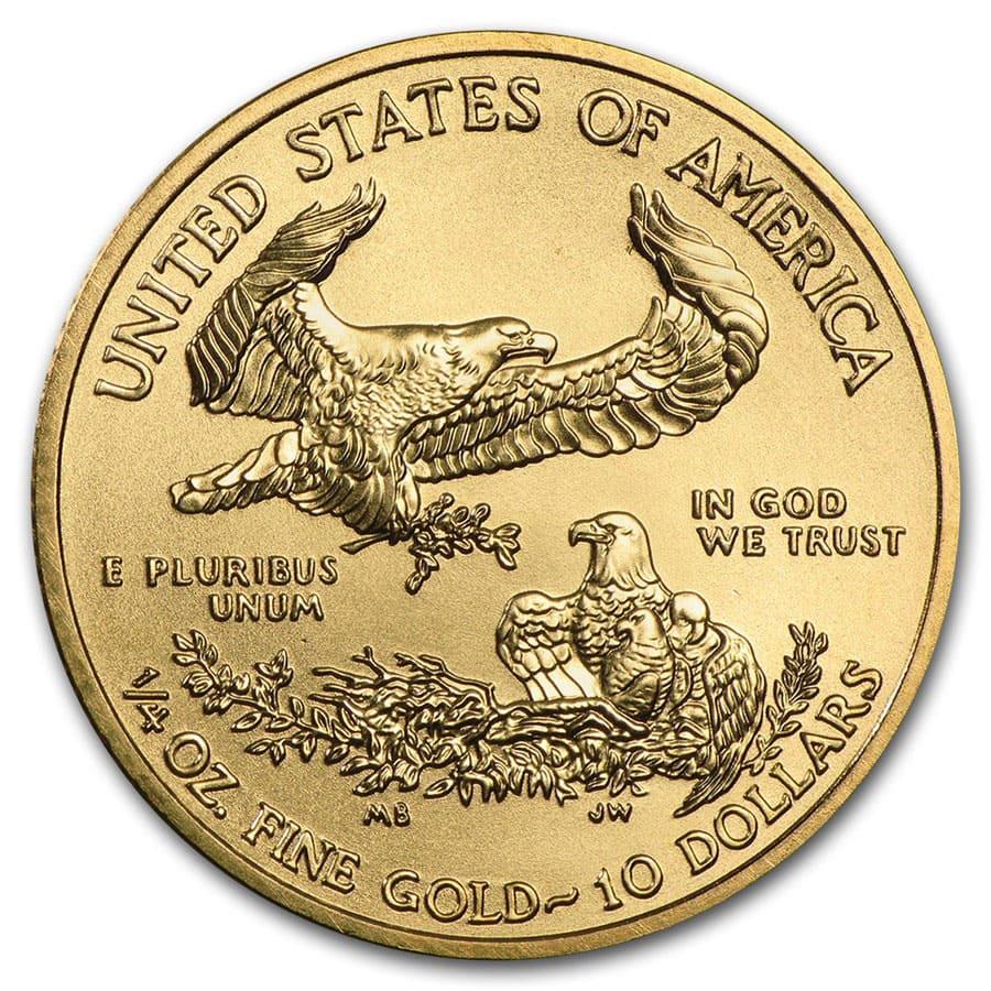 1/4 Oz American Gold Eagle Coin Bu (random Year)