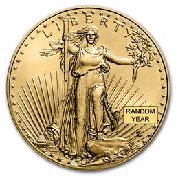 1/4 Oz American Gold Eagle Coin Bu (random Year)
