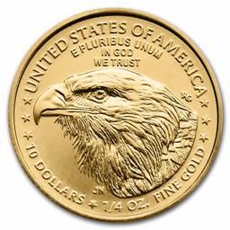 1/4 Oz American Gold Eagle Coin Bu (random Year)