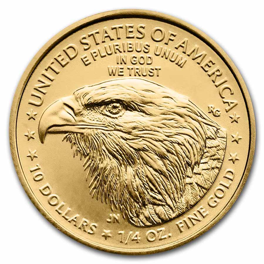 1/4 Oz American Gold Eagle Coin Bu (random Year)